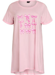 Kort&aelig;rmet natkjole i &oslash;kologisk bomuld , Lyser&oslash;d