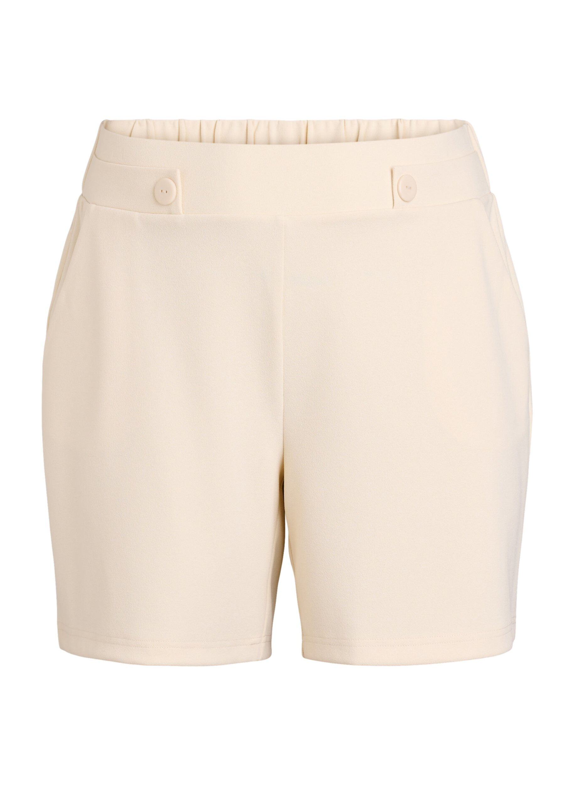 Zizzi Shorts med lommer og l&oslash;s pasform, Beige, Packshot image number 0