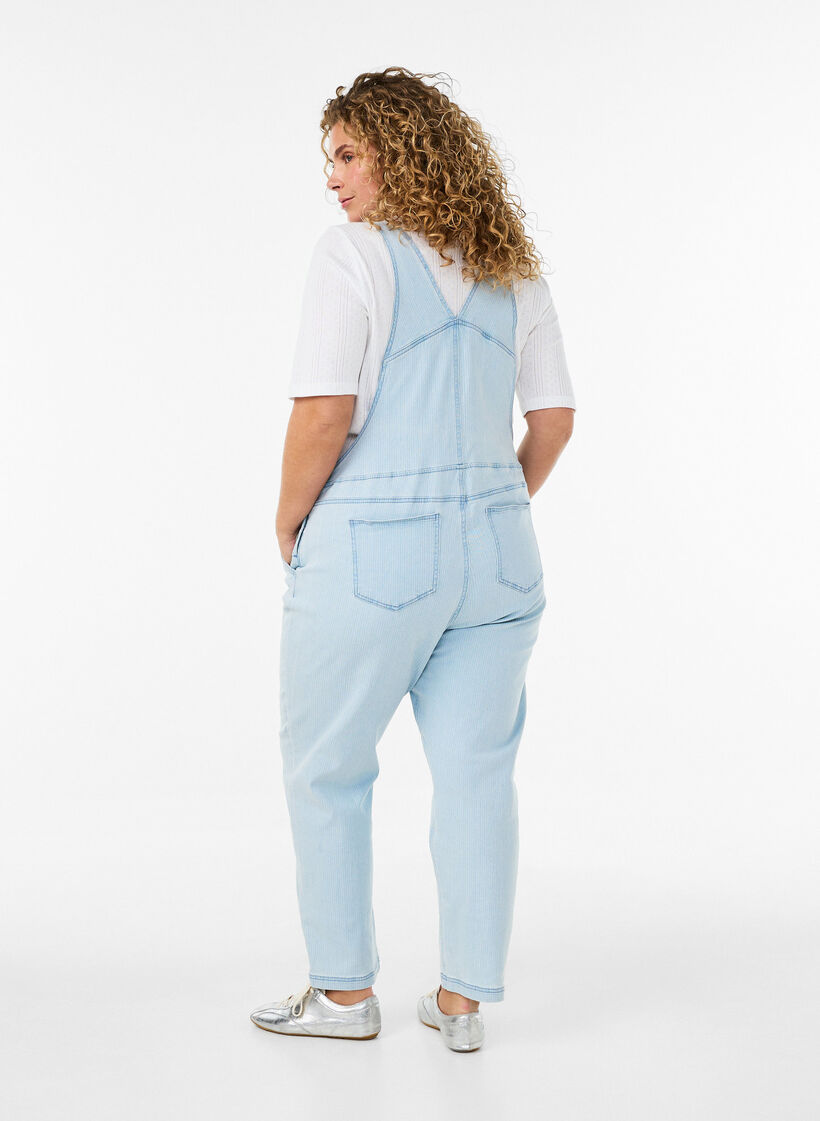 Stribede denim overalls, Bl&aring;, Model image number 1