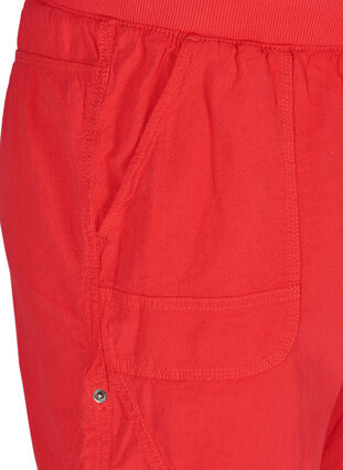 Løse shorts i bomuld, Lipstick Red, Packshot image number 2