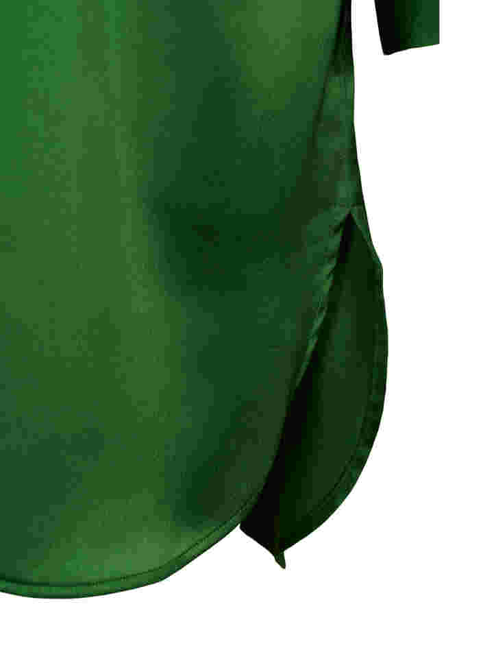 Lang shiny skjorte med slids, Formal Garden, Packshot image number 3