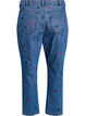 Mille mom fit jeans med broderi, Blå, Packshot image number 1
