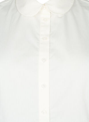 Løs skjorte krave i bomuld, Bright White, Packshot image number 2