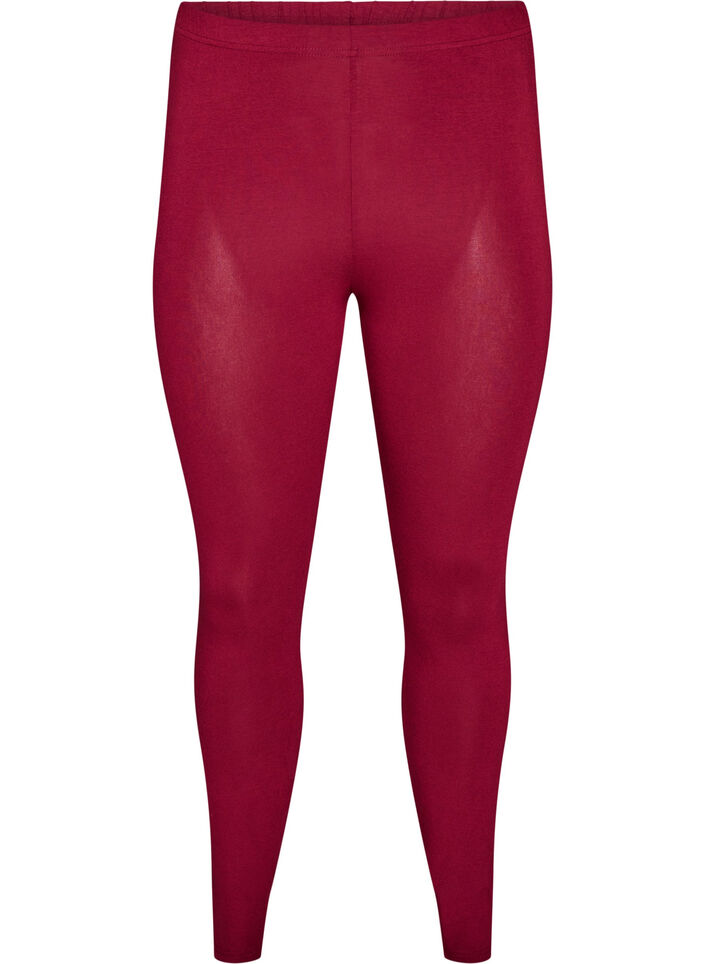 Basis leggings i viskose, R&oslash;d, Packshot image number 0