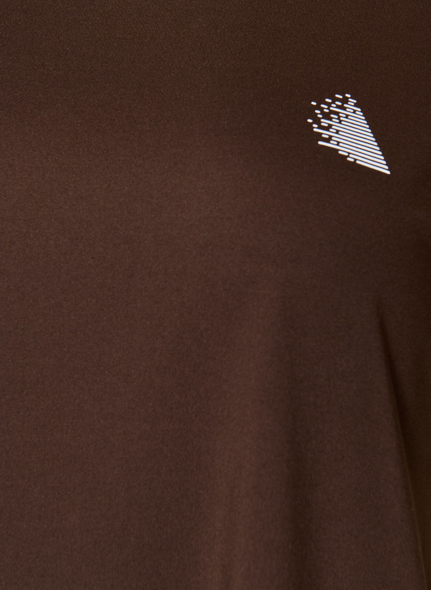 ZizziEnsfarvet tr&aelig;nings t-shirt, Brun, Packshot image number 2