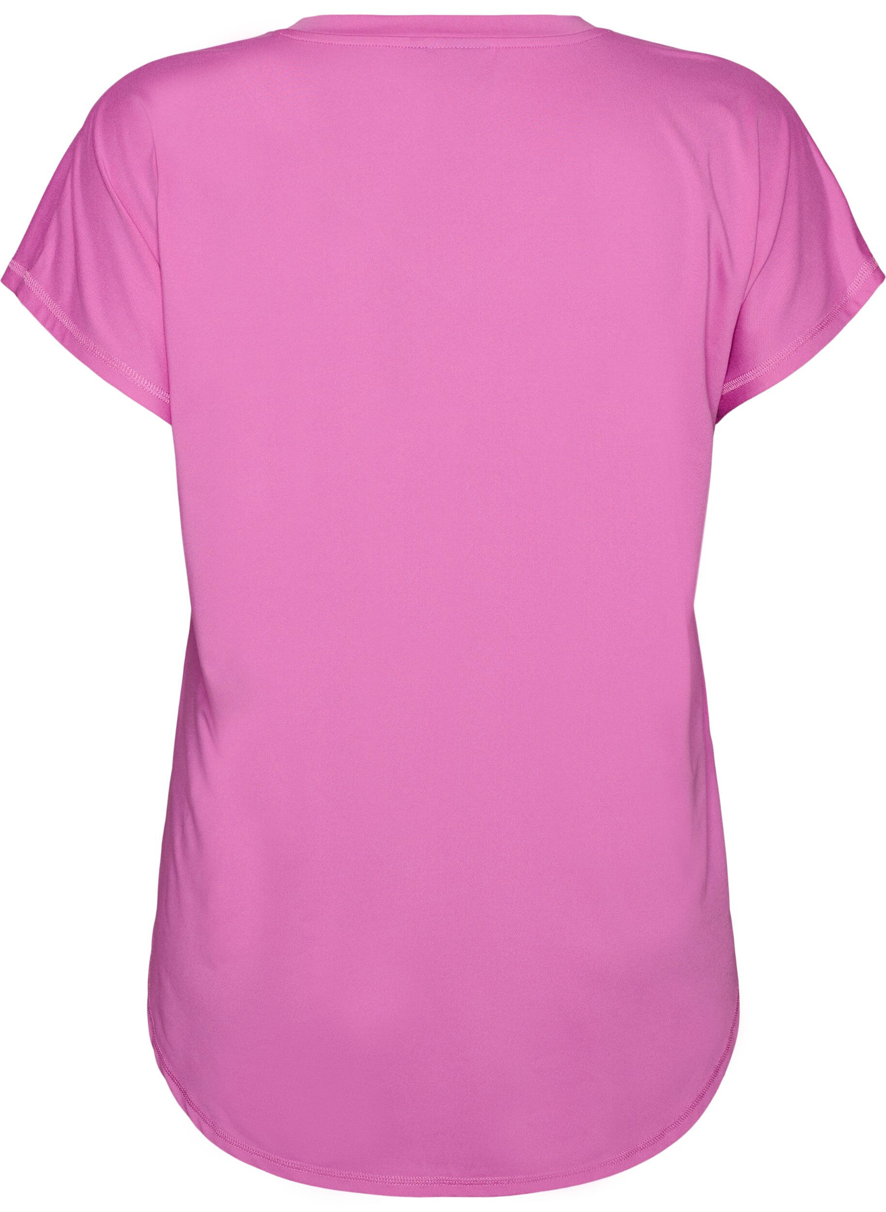 ZizziKort&aelig;rmet tr&aelig;nings t-shirt med v-hals, Lilla, Packshot image number 1