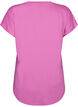 Kort&aelig;rmet tr&aelig;nings t-shirt med v-hals, Lilla, Packshot image number 1