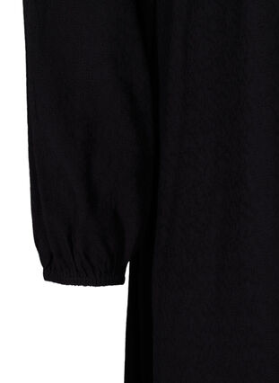 Viskose tunika med lange ærmer, Black, Packshot image number 2
