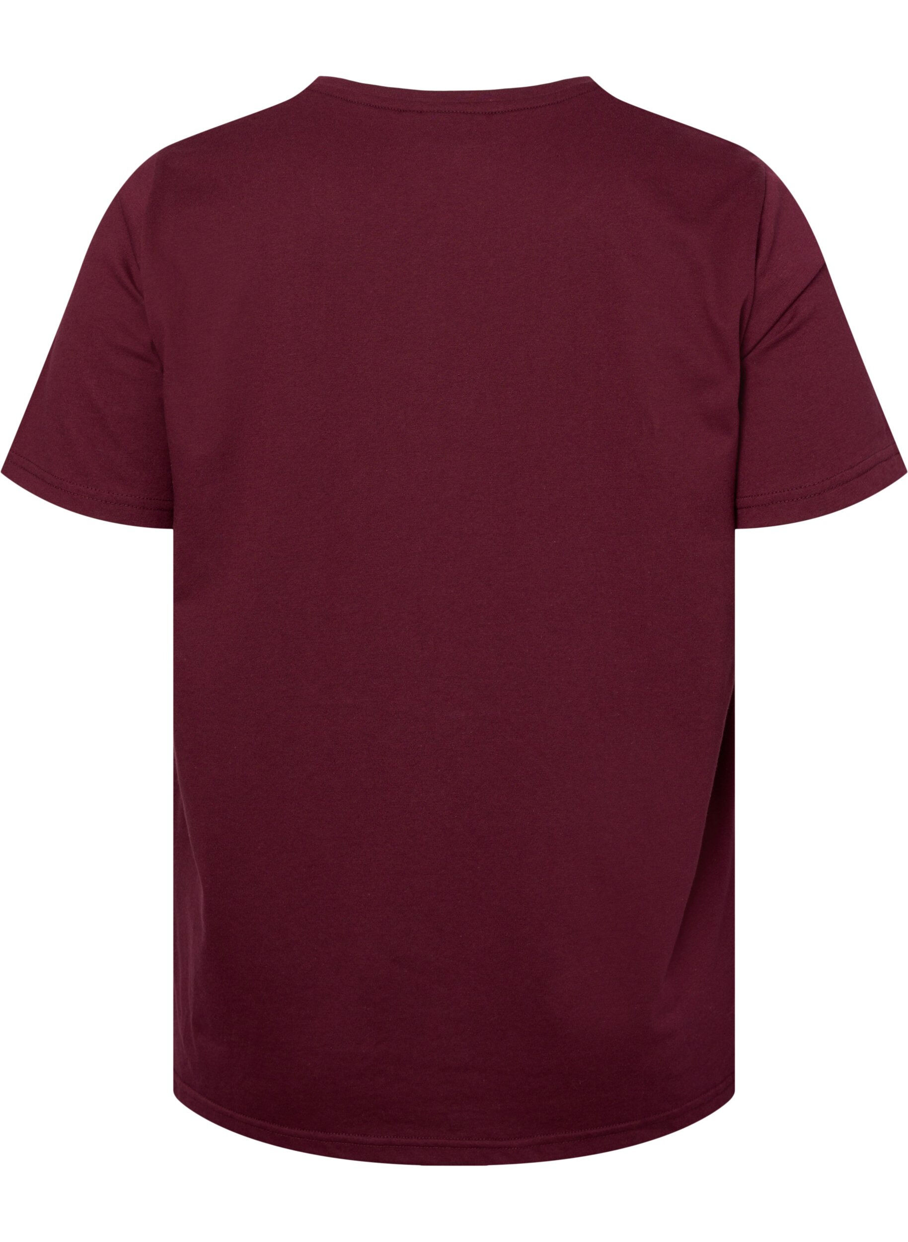 Zizzi FLASH - 2-pak t-shirt med motiv, Black/Port Royale , Packshot image number 4