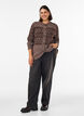 Cardigan med jacquardm&oslash;nster, Brun, Model image number 1