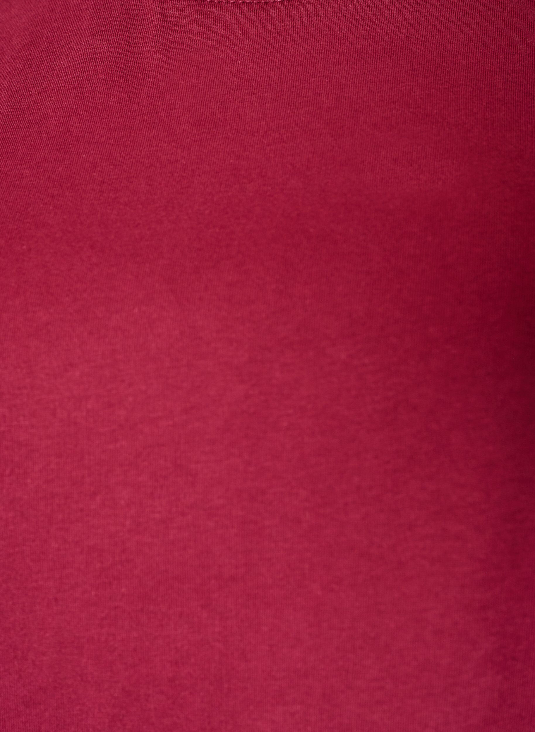 ZizziT-shirt med asymmetrisk blondekant, R&oslash;d, Packshot image number 2