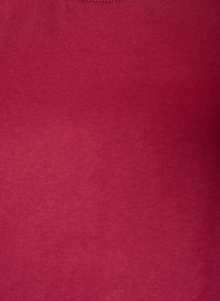 T-shirt med asymmetrisk blondekant, R&oslash;d, Packshot image number 2