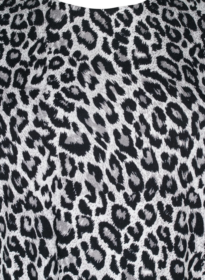 Langærmet bluse med leopardprint, Grå, Packshot image number 2