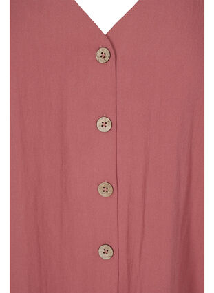 Viskose bluse med knapper og v-hals, Withered Rose, Packshot image number 2