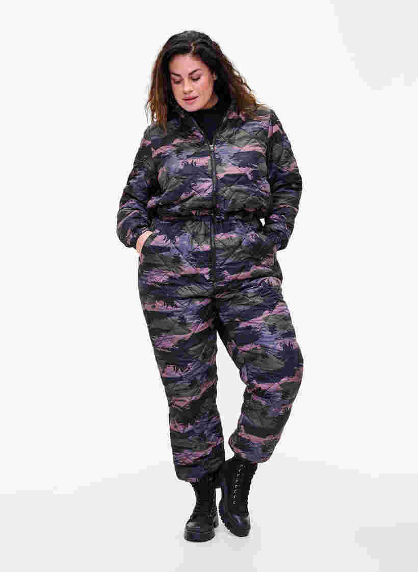 Termo jumpsuit med camouflage print , Camou print, Model