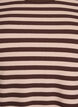 Stribet bluse med lange &aelig;rmer, Brun, Packshot image number 2