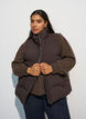 Kort puffervest med h&oslash;j krave, Brun, Model image number 0