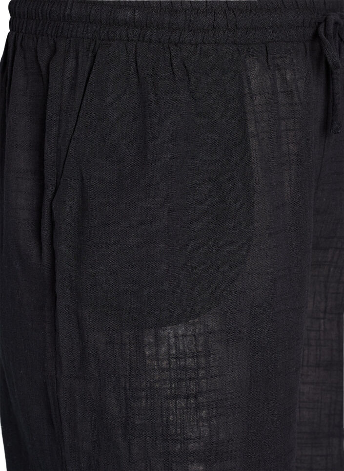 FLASH - Straight fit bukser med høj talje, Sort, Packshot image number 2