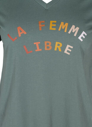 T-shirt med print, Balsam Green FEMME, Packshot image number 2