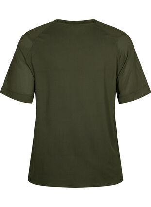 Kortærmet trænings t-shirt med rund hals, Forest Night, Packshot image number 1