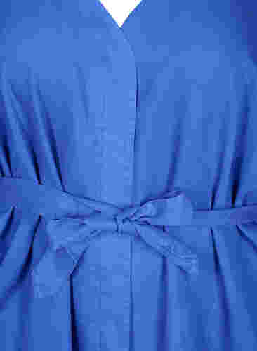 Kjole med 3/4 ærmer og bindebånd, Dazzling Blue, Packshot image number 2