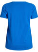 Ensfarvet basis t-shirt i bomuld, Bl&aring;, Packshot image number 1