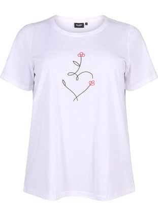 FLASH - T-shirt med motiv, Bright White Heart, Packshot image number 0