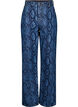 Emily jeans med slangemønster, Blå, Packshot image number 0