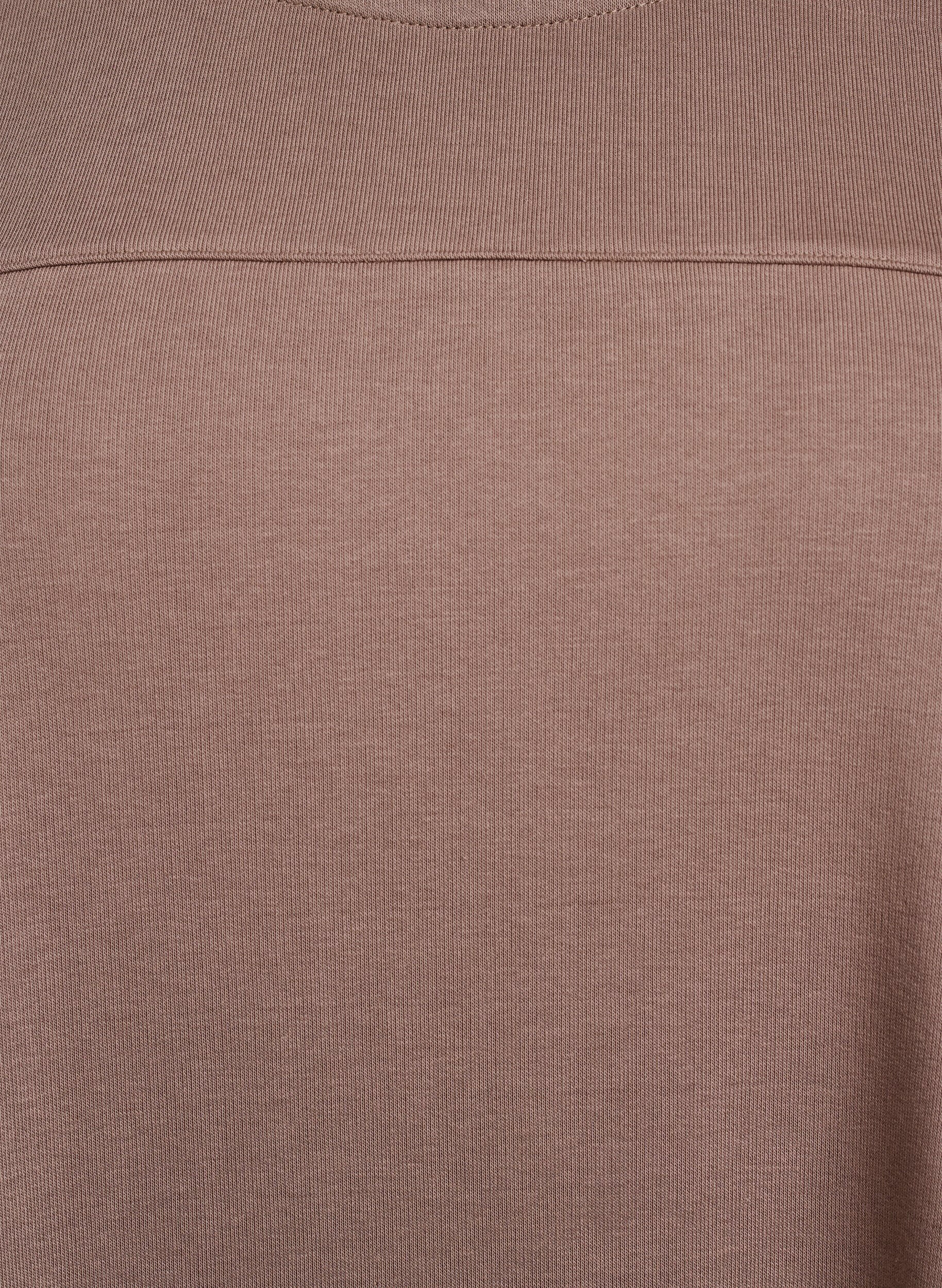 Zizzi Jerseykjole med korte &aelig;rmer og lommer, Brun, Packshot image number 2