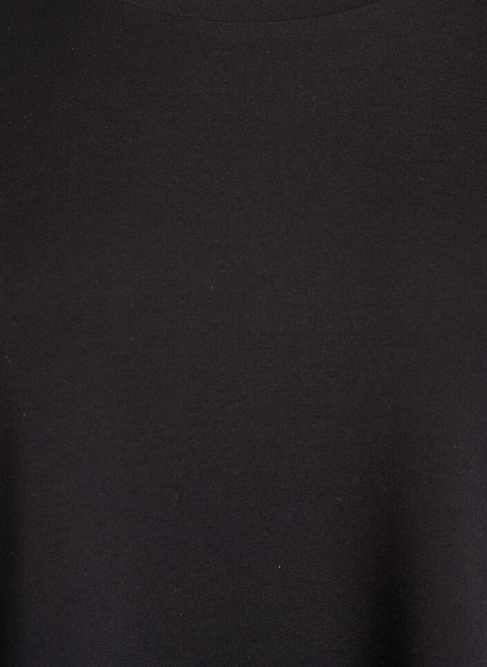 Kort loose fit t-shirt i modalblanding, Sort, Packshot image number 2