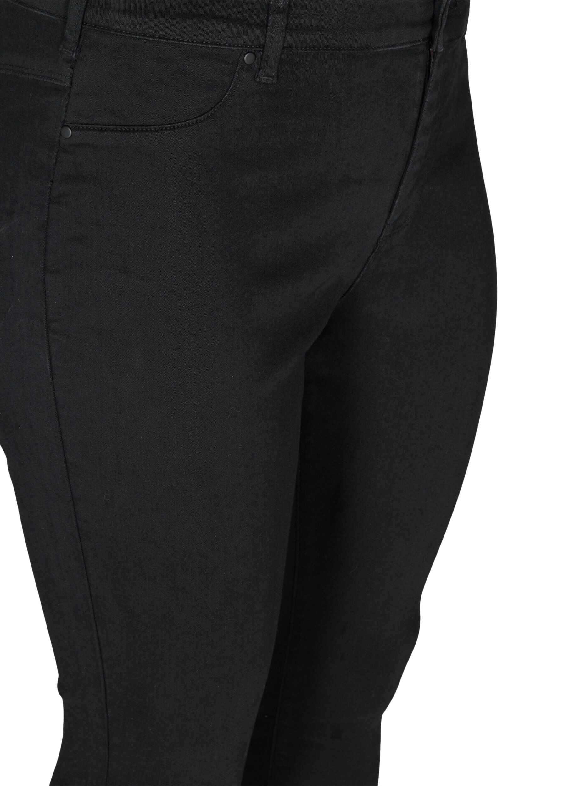ZizziJeggings i bomuldsblanding, Black, Packshot image number 2