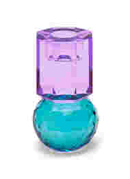 Krystal lysestage, Violet/Petrol
