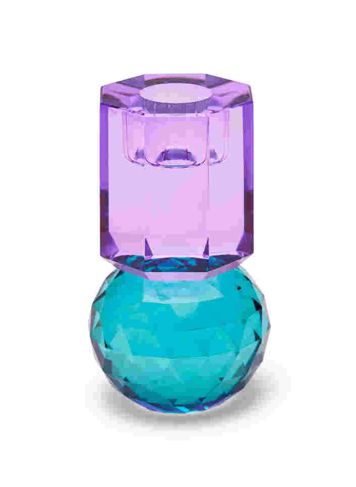 Krystal lysestage, Violet/Petrol, Packshot image number 0