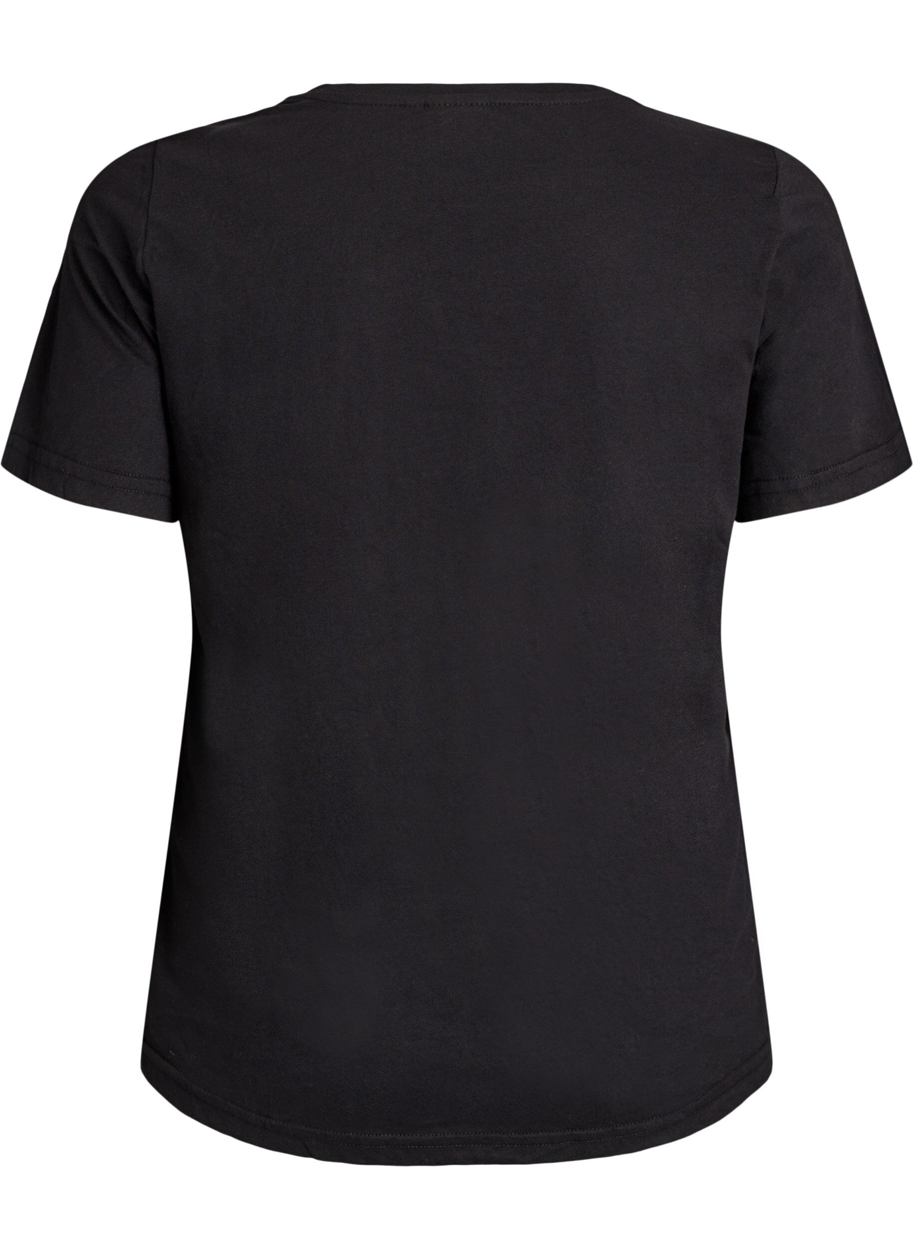 ZizziT-shirt med motiv, Sort, Packshot image number 1