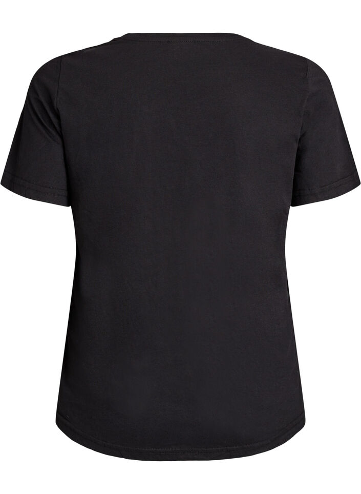 T-shirt med motiv, Sort, Packshot image number 1