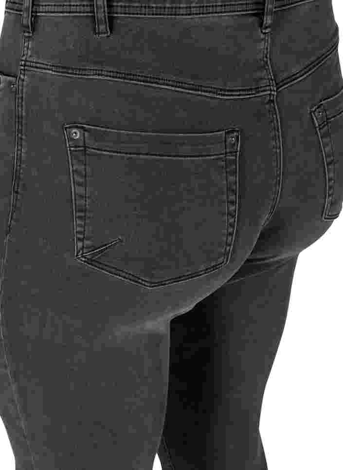 Cropped Amy jeans med lynlås, Grey Denim, Packshot image number 3