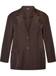 Blazer med lommer og slids, Brun