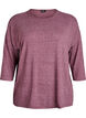 Jerseybluse med 3/4 &aelig;rmer, R&oslash;d, Packshot image number 0