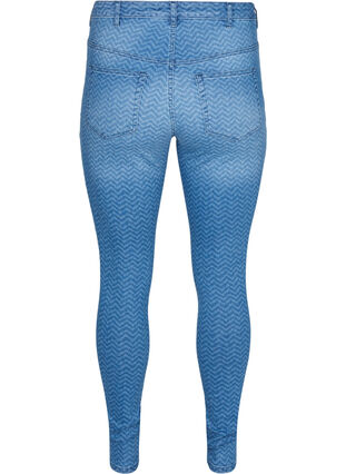 Printede Amy jeans med høj talje, Ethnic Pri, Packshot image number 1