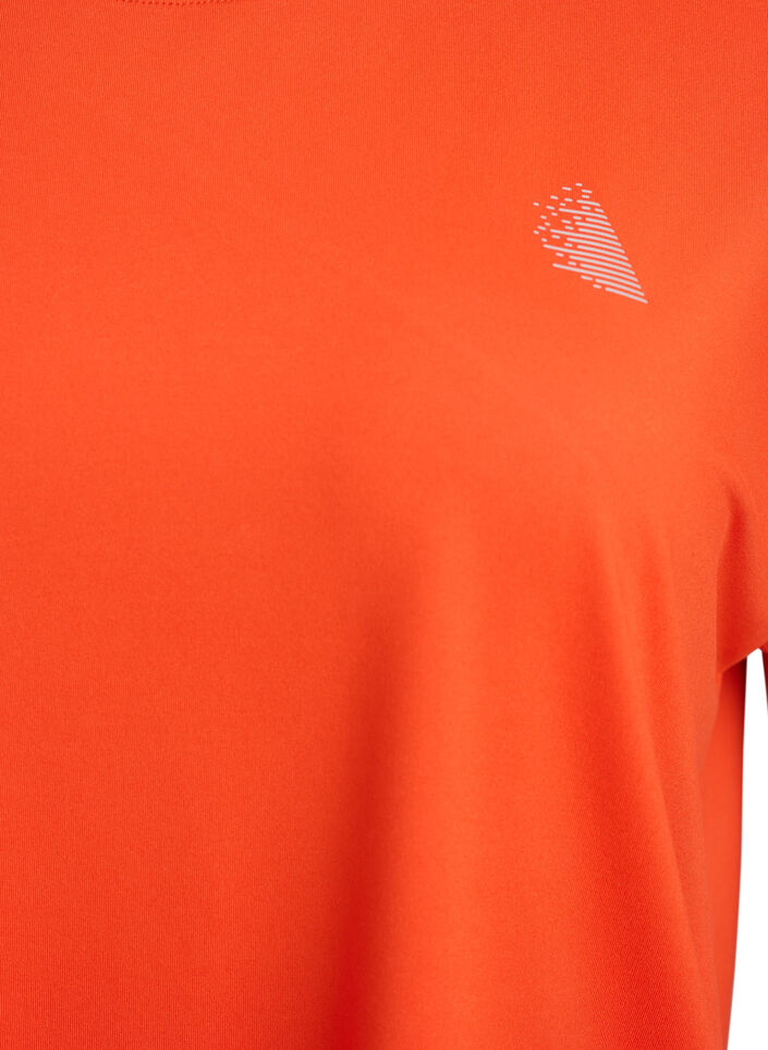 Ensfarvet tr&aelig;nings t-shirt, Orange, Packshot image number 2