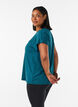 Ensfarvet tr&aelig;nings t-shirt, Gr&oslash;n, Model image number 2