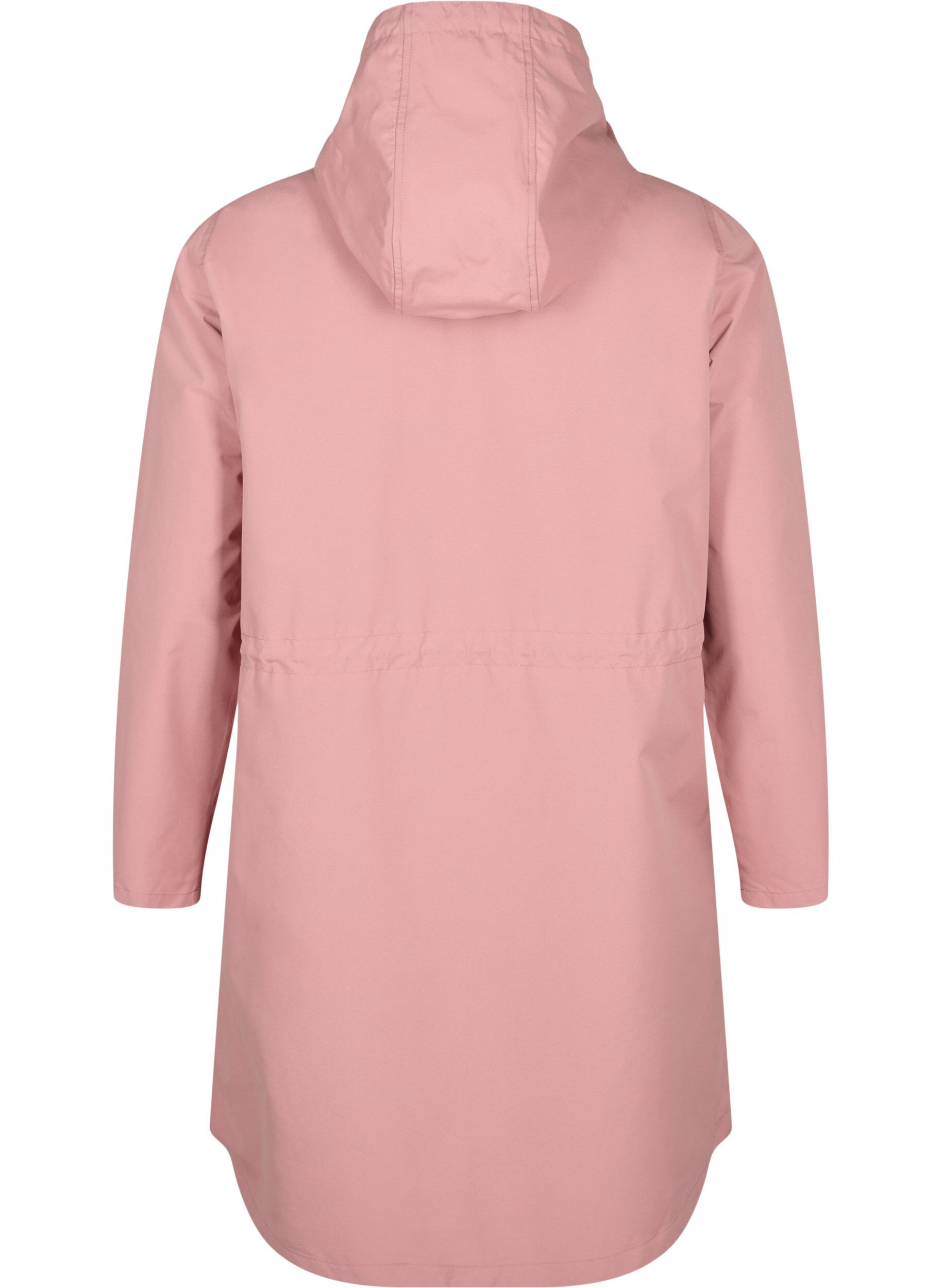 Zizzi FLASH - Vandafvisende parka med h&aelig;tte, Ash Rose, Packshot image number 1