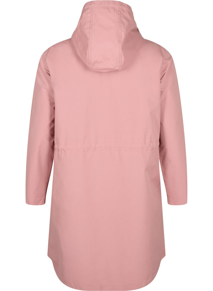 FLASH - Vandafvisende parka med hætte, Ash Rose, Packshot image number 1