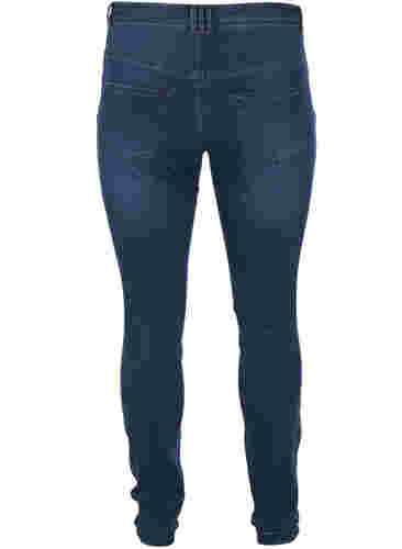 Super slim Amy jeans med høj talje, Blue d. washed, Packshot image number 1