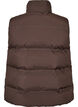 Kort puffervest med h&oslash;j krave, Brun, Packshot image number 1