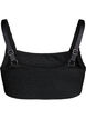 Crepe bikini top med justerbare stropper, Sort, Packshot image number 1