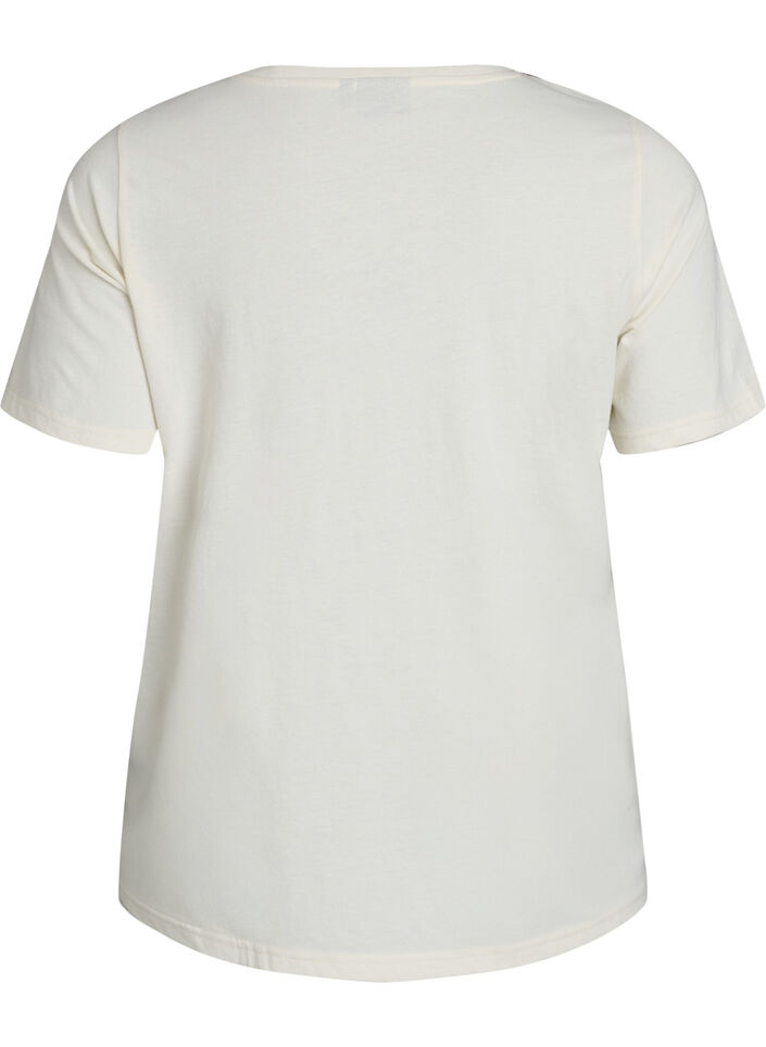 T-shirt med motiv, Vanilla, Packshot image number 1
