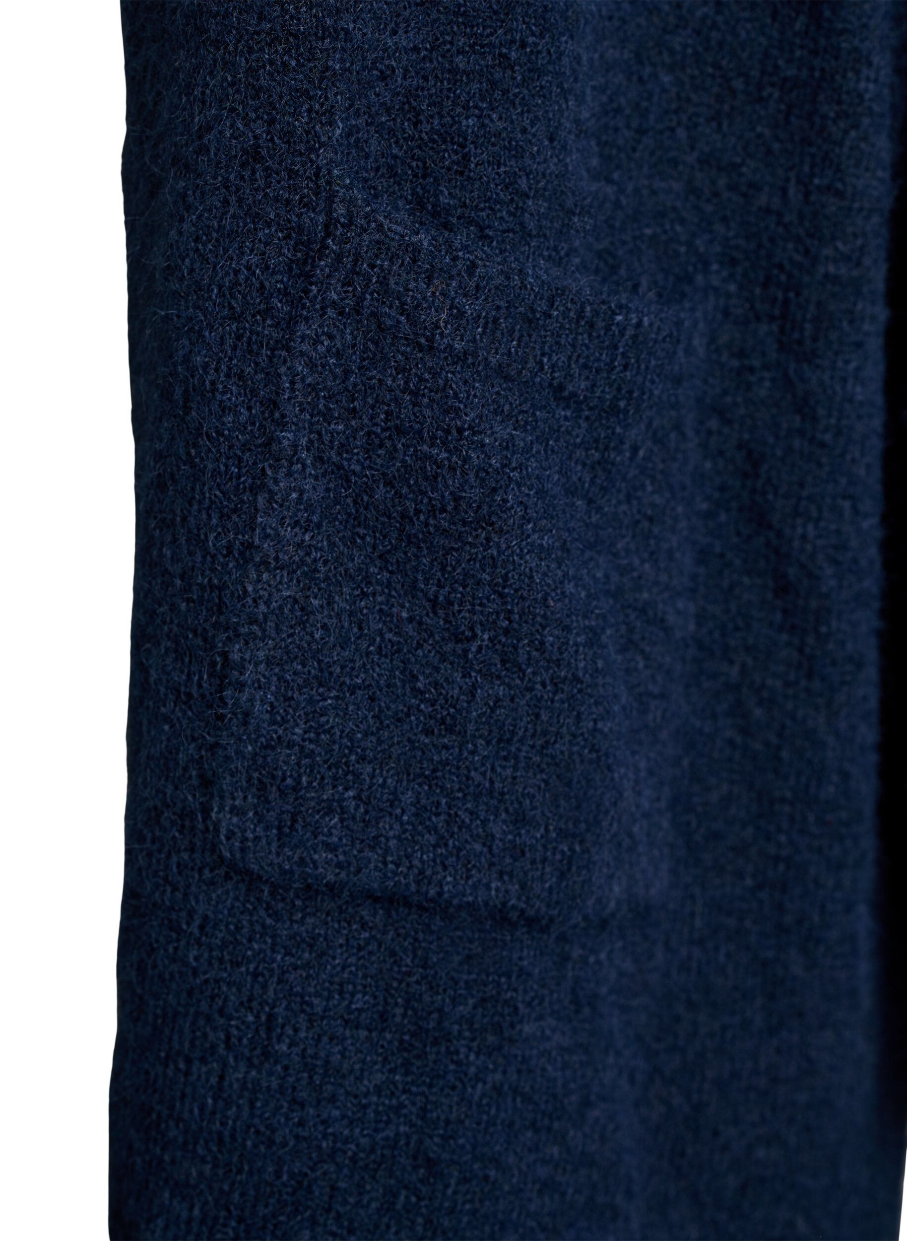 ZizziLang cardigan med lommer, Bl&aring;, Packshot image number 2