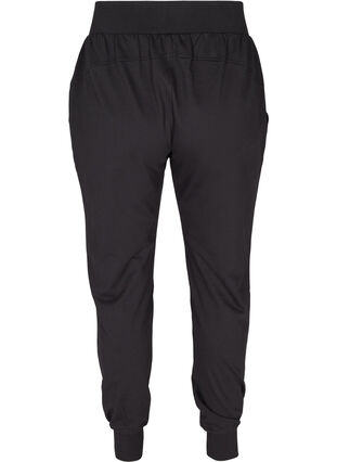 Løse bukser med lynlås og lommer, Black, Packshot image number 1