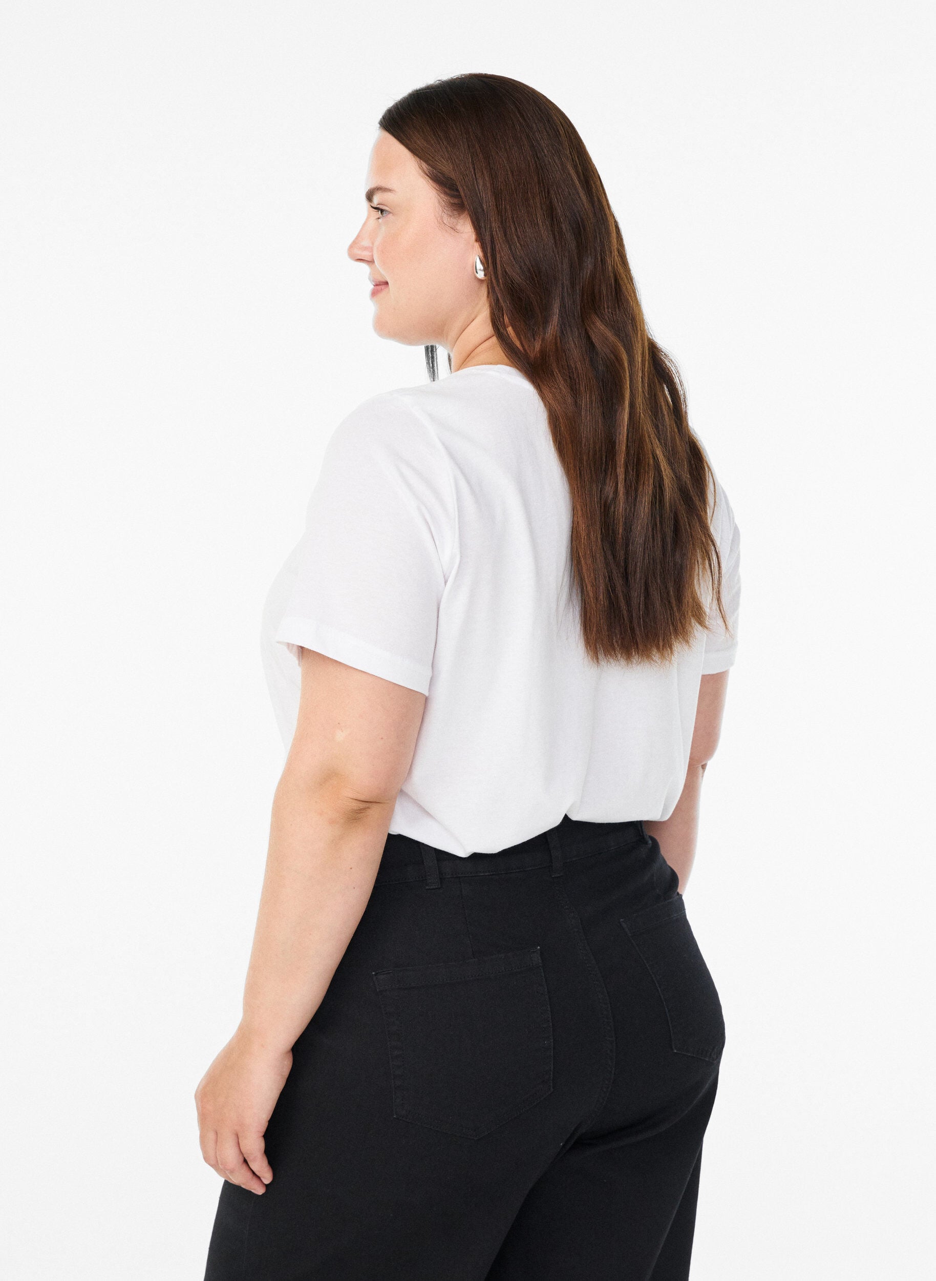 ZizziT-shirt med motiv, Hvid, Model image number 2